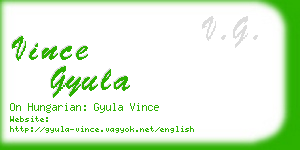 vince gyula business card